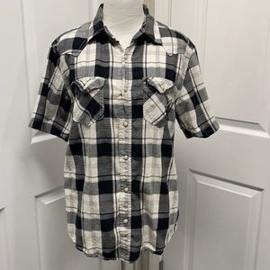 Aeropostale Plaid Western Cotton Shirt